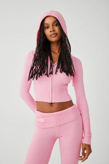 Glam Knit Zip-Up Set